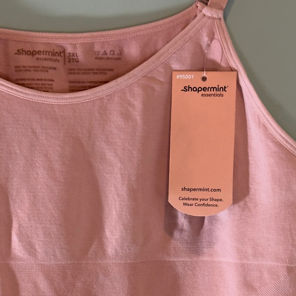 Shapermint Essentials Women's Pink Smoothing Bodysuit Tank Top Style Size 3XL - Picture 7 of 13